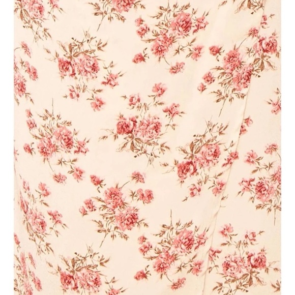 NWT Inmod Calliope Ivory Cowl Neck Floral Midi Dress
 size Large - Picture 7 of 12